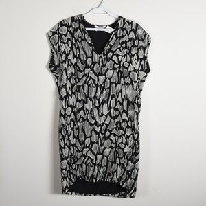 Derek Lam 10 Crosby Cascade Print  Silk Dress S